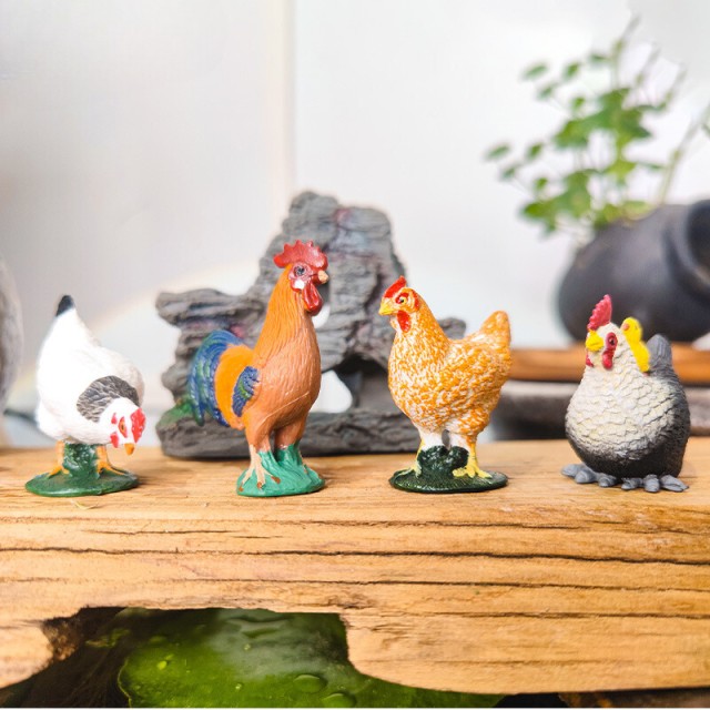 4款公雞母雞擺飾