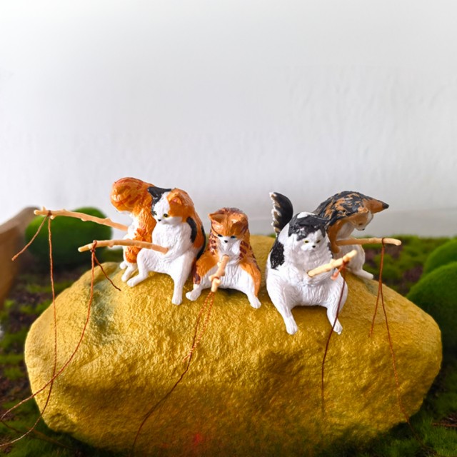 水族缸邊裝飾 釣魚貓咪 戲水貓咪 第一季+第二季 10款