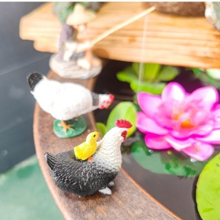 4款公雞母雞擺飾