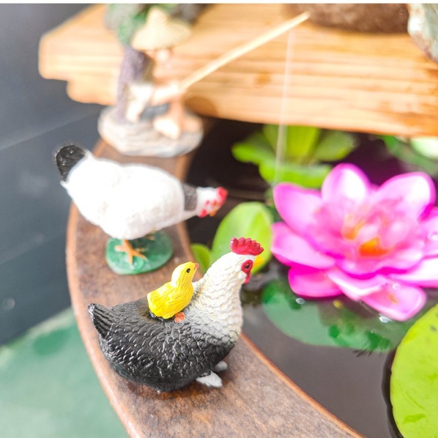 4款公雞母雞擺飾