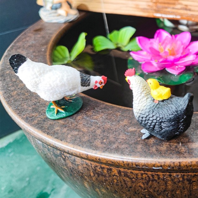 4款公雞母雞擺飾