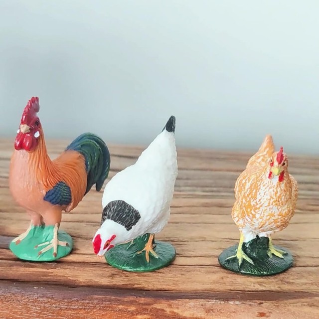 4款公雞母雞擺飾