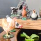 4款公雞母雞擺飾
